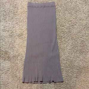 En Saison Taupe Ribbed Maxi Pencil Skirt Size Medium